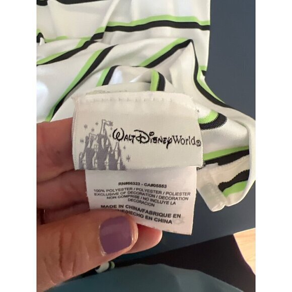 Nike Golf Tour / DisneyWorld  Performance Polo Shirt XXL White Green Striped - Picture 5 of 10